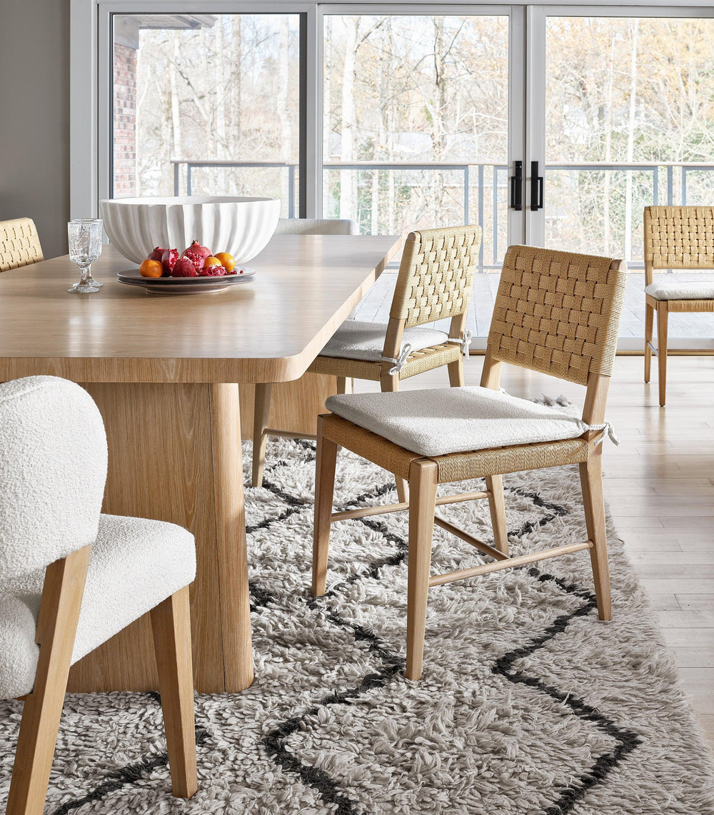 SwayLiving Modern Nomad Woven Side Chair - Set of 2 DINING CHAIRS