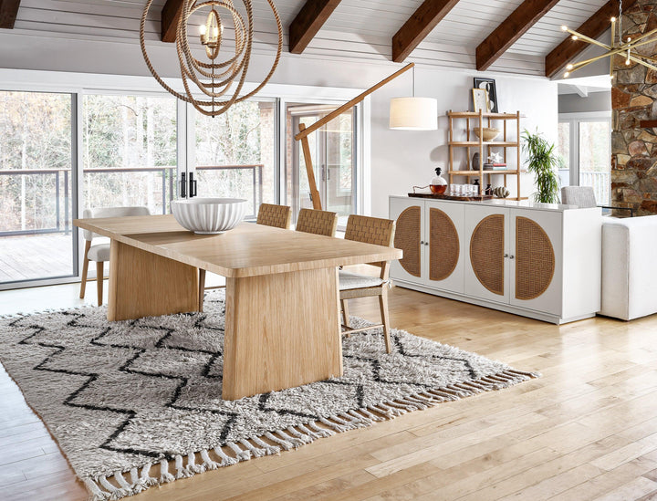 SwayLiving Modern Nomad Rectangular Dining Table DINING TABLES