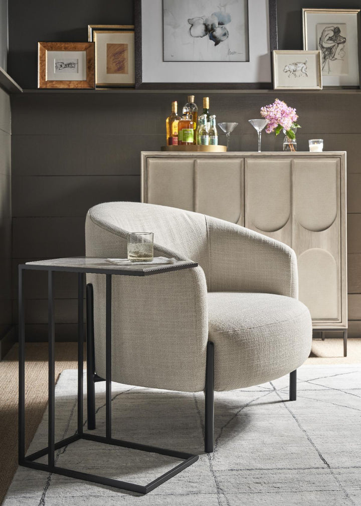 SwayLiving Coalesce Metal and Stone Drink Table ACCENT TABLES