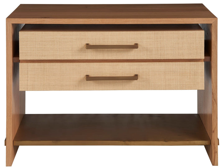 SwayLiving SwayLiving Jonah Nighstand Oak and Rafiia