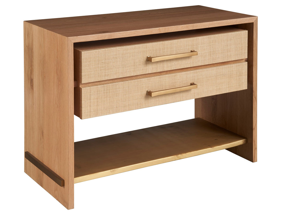 SwayLiving SwayLiving Jonah Nighstand Oak and Rafiia