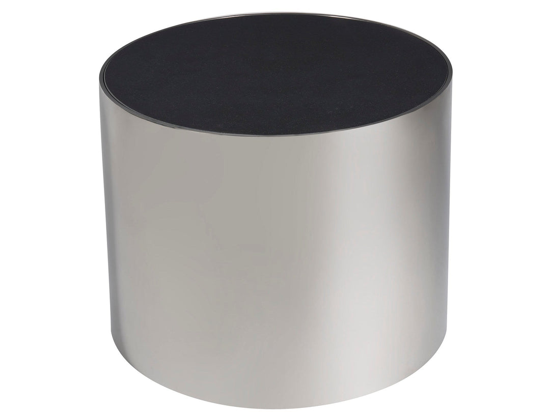 SwayLiving SwayLiving Revolve Smallall Nesting Table Black Granite/Polished Nickel