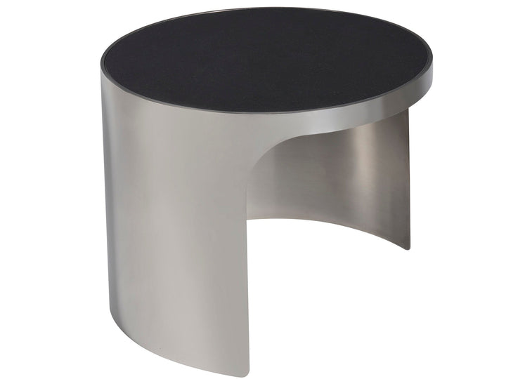 SwayLiving SwayLiving Revolve Smallall Nesting Table Black Granite/Polished Nickel