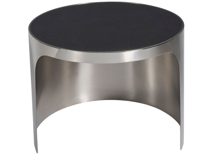 SwayLiving SwayLiving Revolve Smallall Nesting Table Black Granite/Polished Nickel