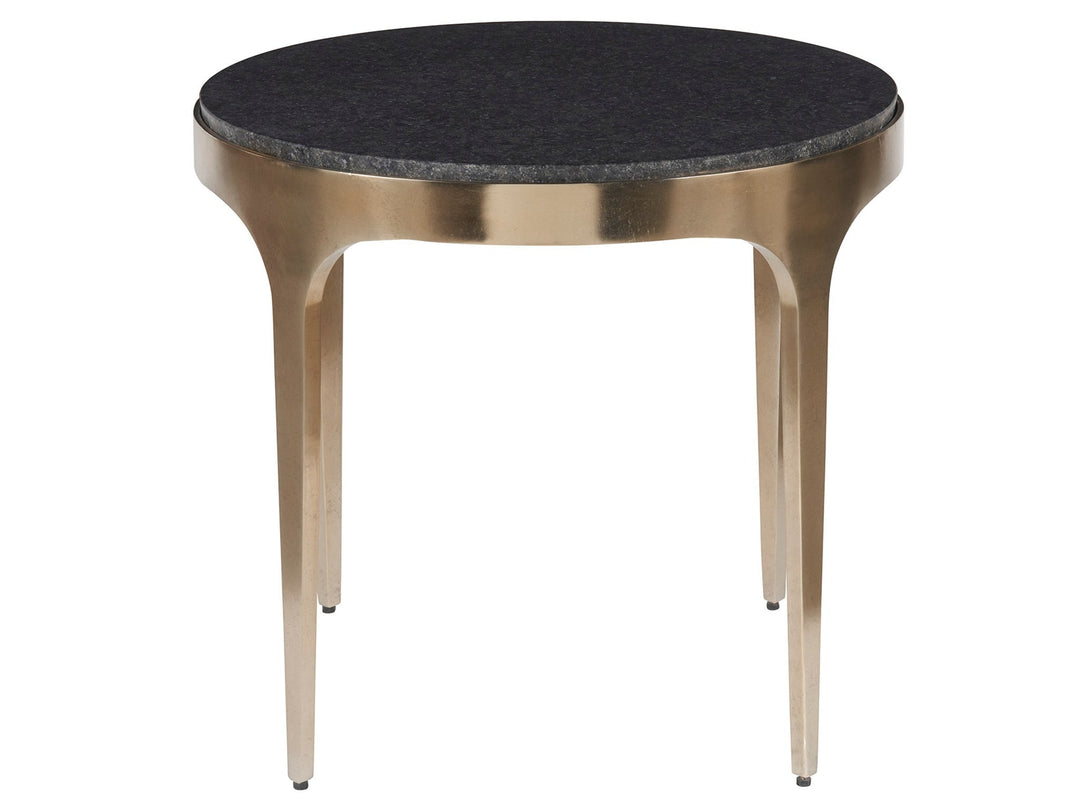 SwayLiving SwayLiving Scarlett End Table Black Granite/Antique Champagne