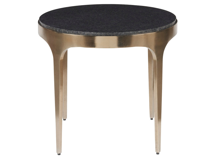 SwayLiving SwayLiving Scarlett End Table Black Granite/Antique Champagne