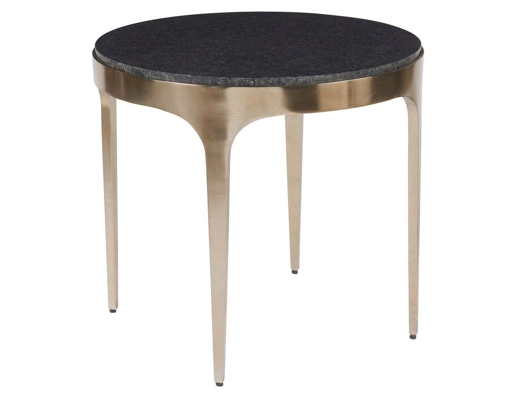 SwayLiving SwayLiving Scarlett End Table Black Granite/Antique Champagne