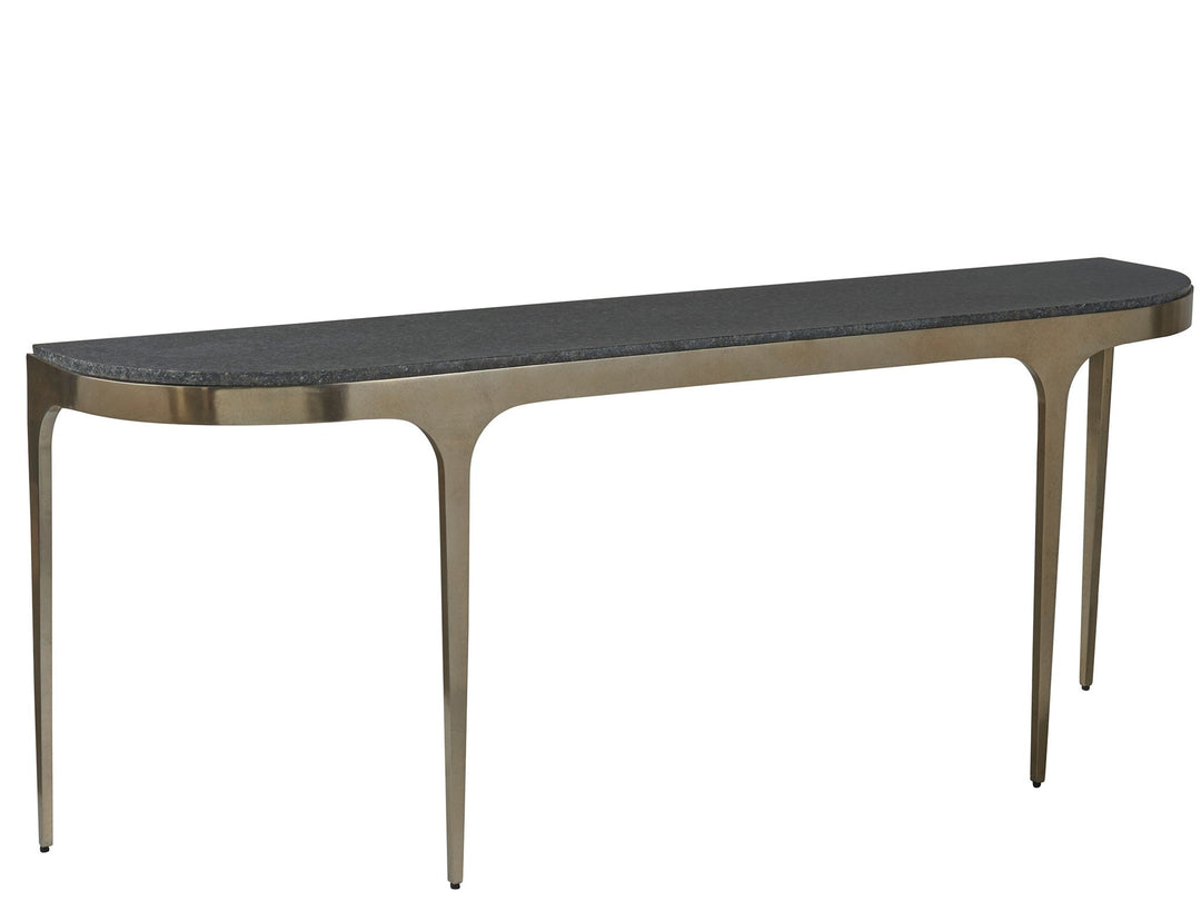 SwayLiving SwayLiving Scarlett Console Table Black Granite/Antique Champagne