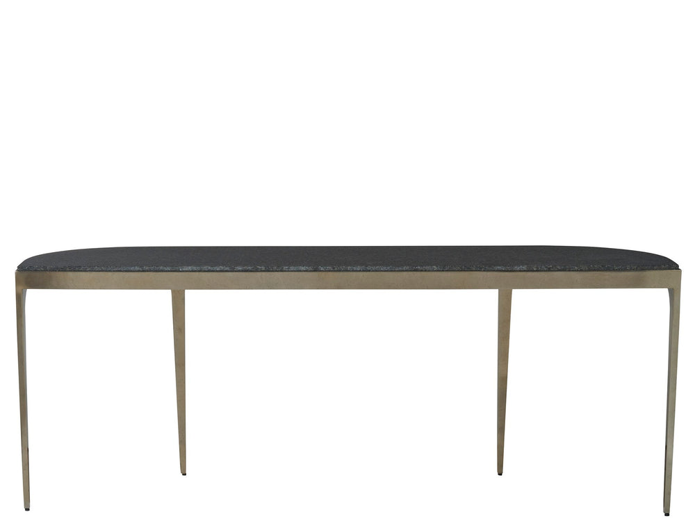 SwayLiving SwayLiving Scarlett Console Table Black Granite/Antique Champagne