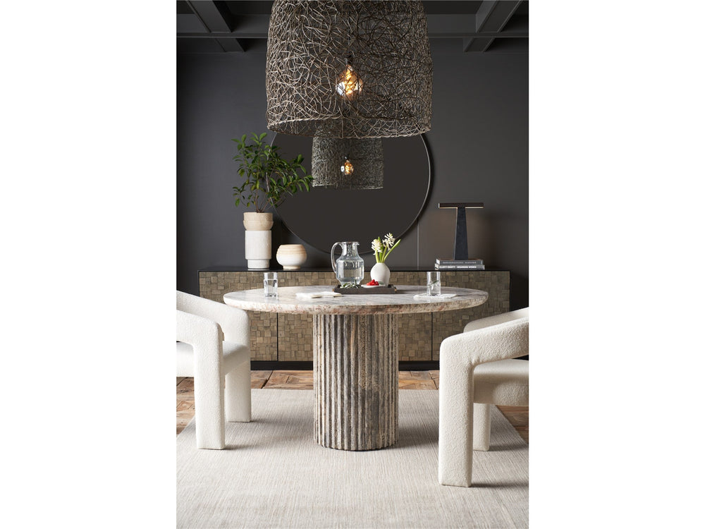 SwayLiving SwayLiving Meadow Dining Table White Travertine