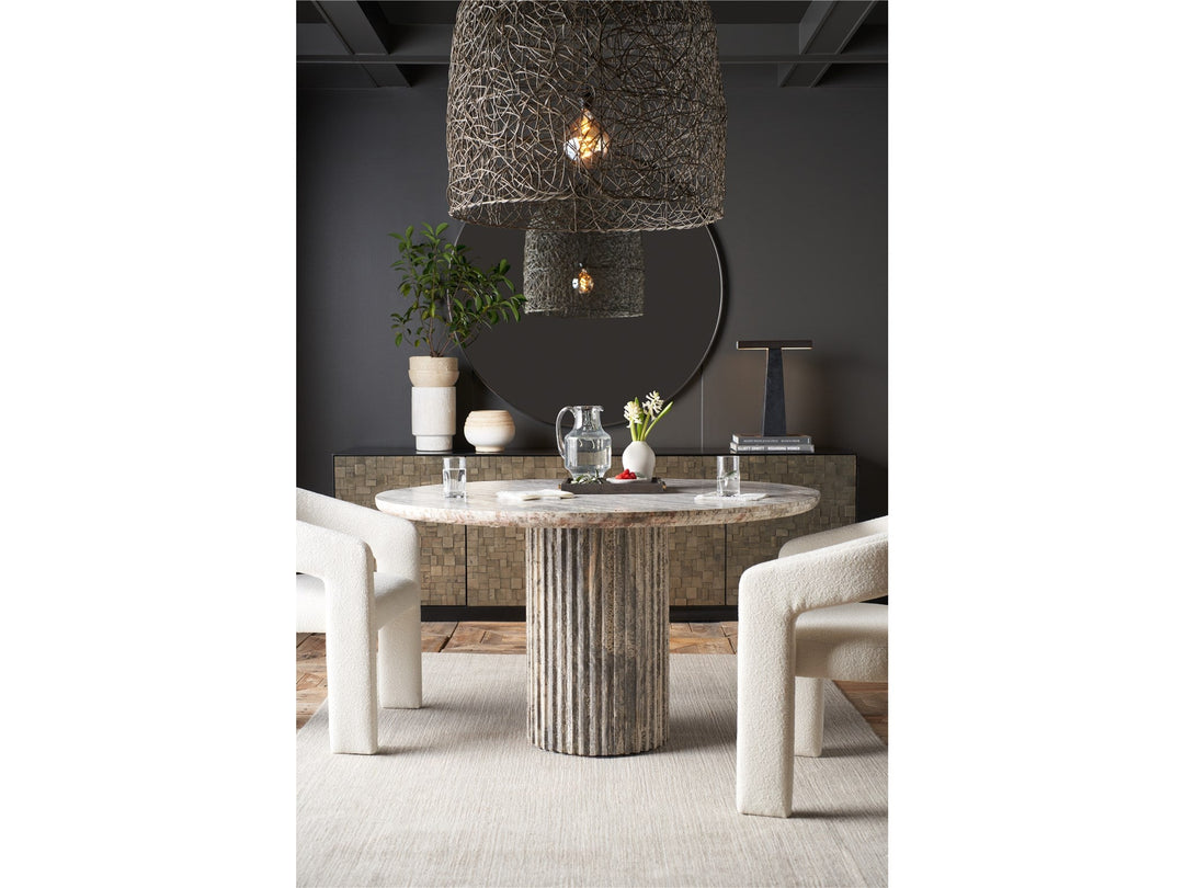 SwayLiving SwayLiving Meadow Dining Table White Travertine