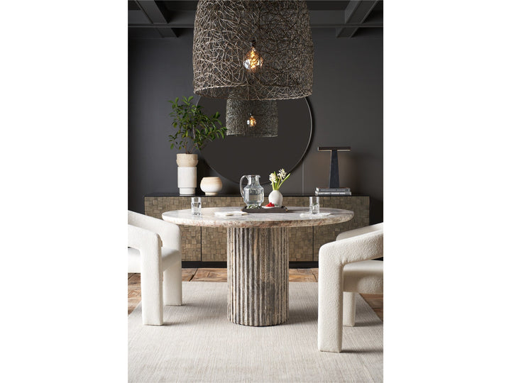 SwayLiving SwayLiving Meadow Dining Table White Travertine