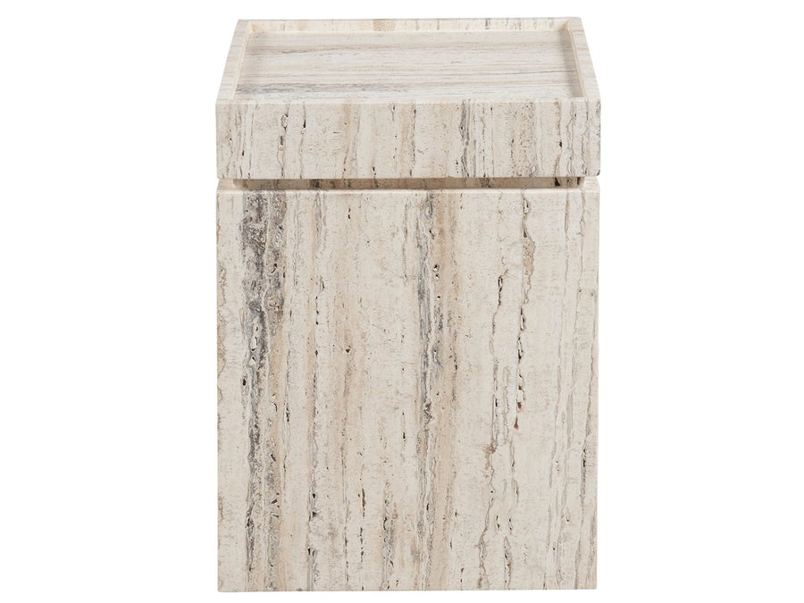 SwayLiving SwayLiving Daxton Accent Table White Travertine