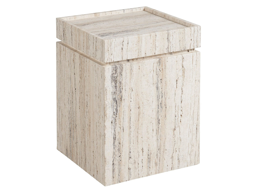 SwayLiving SwayLiving Daxton Accent Table White Travertine