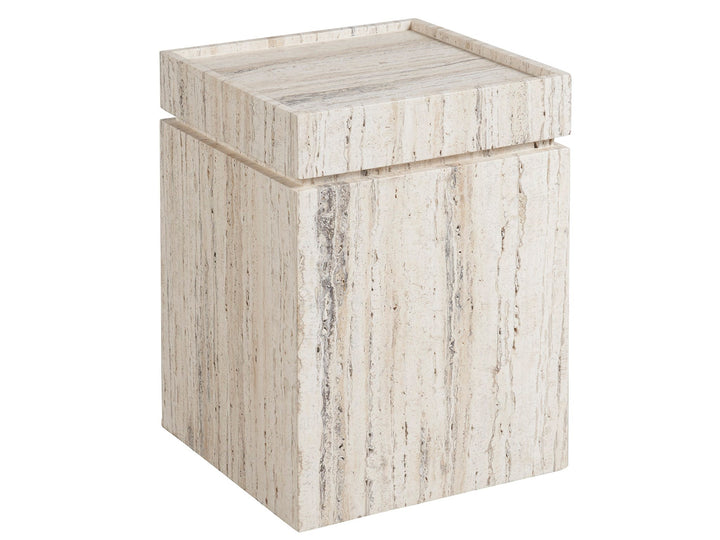 SwayLiving SwayLiving Daxton Accent Table White Travertine
