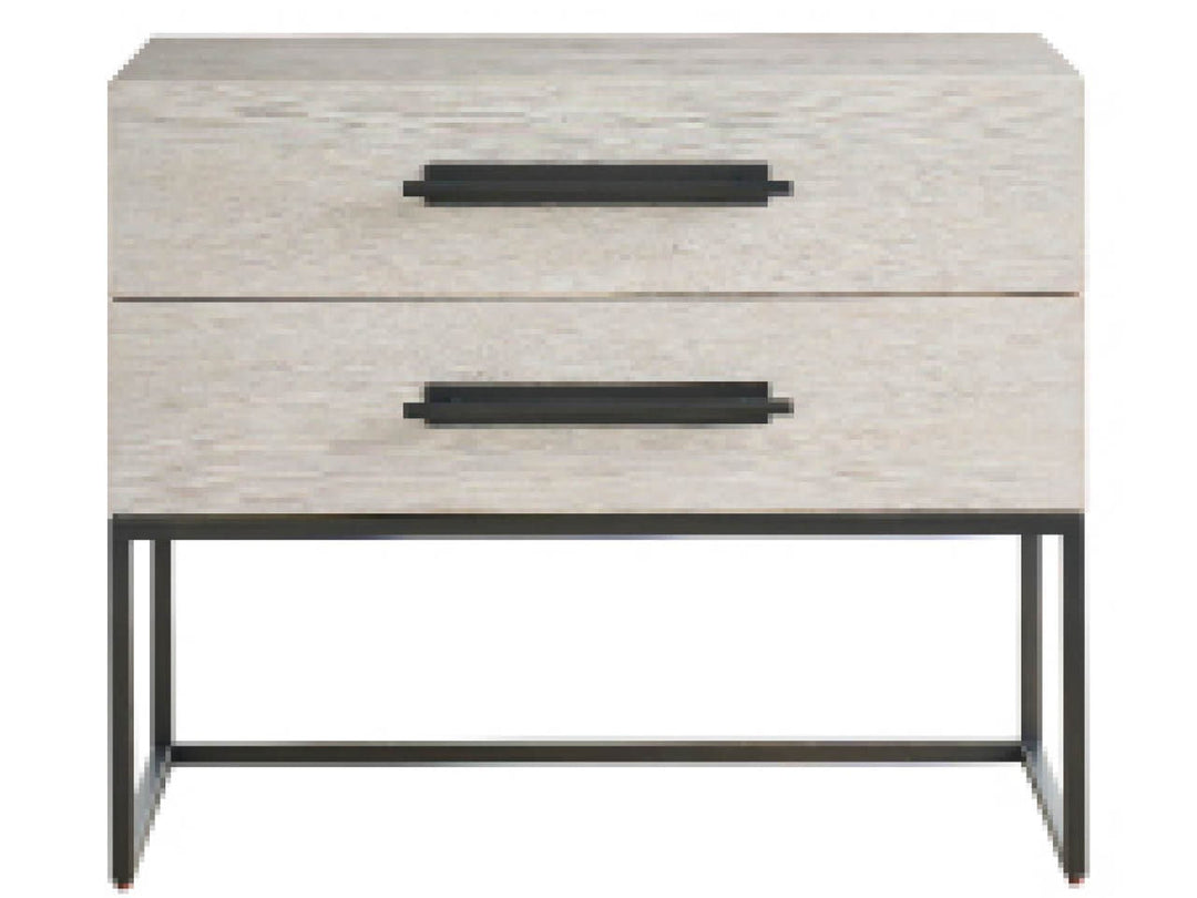 SwayLiving SwayLiving River Rock Metal Base Nightstand River Rock