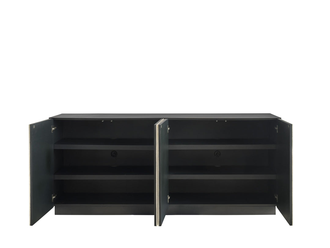 SwayLiving SwayLiving Stone Credenza Metal and White Travertine