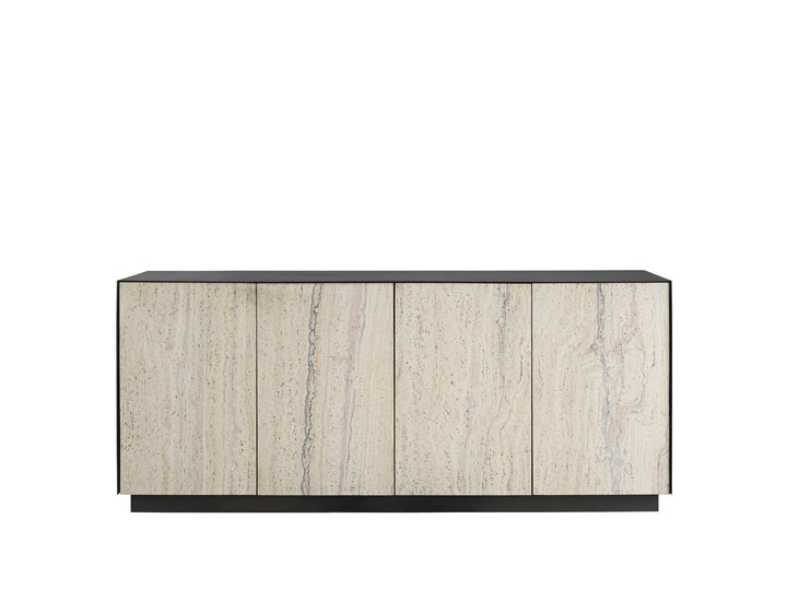 SwayLiving SwayLiving Stone Credenza Metal and White Travertine