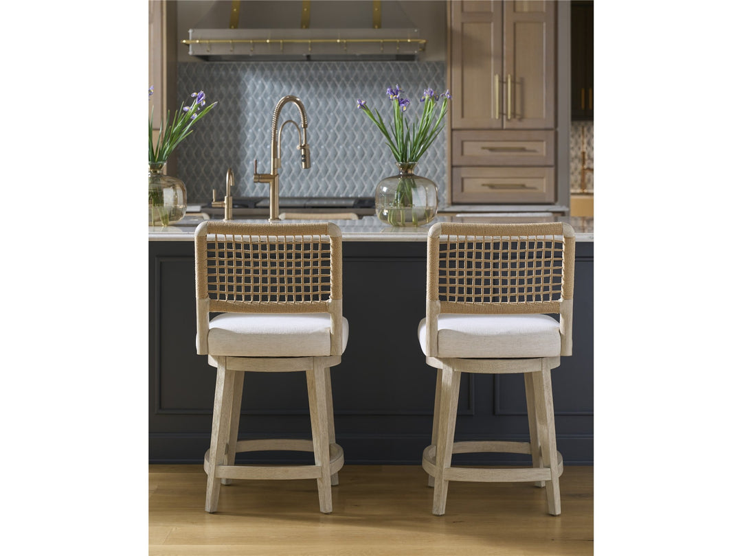 SwayLiving SwayLiving Dockside Swivel Counter Stool White Pine