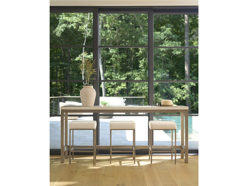 SwayLiving SwayLiving Oasis Console W Stools Antique Nickel