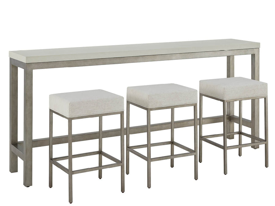 SwayLiving SwayLiving Oasis Console W Stools Antique Nickel