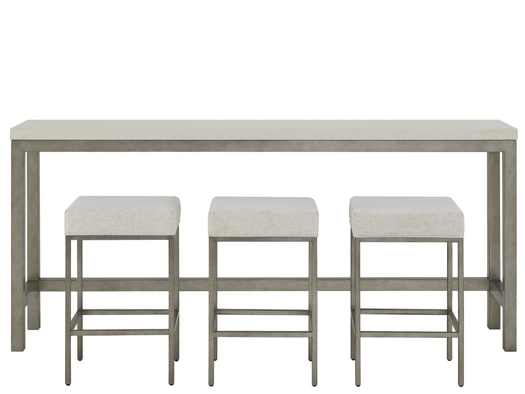 SwayLiving SwayLiving Oasis Console W Stools Antique Nickel
