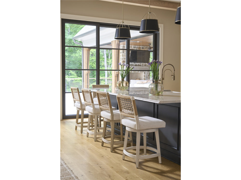 SwayLiving SwayLiving Shoreline Swivel Counter Stool White Pine