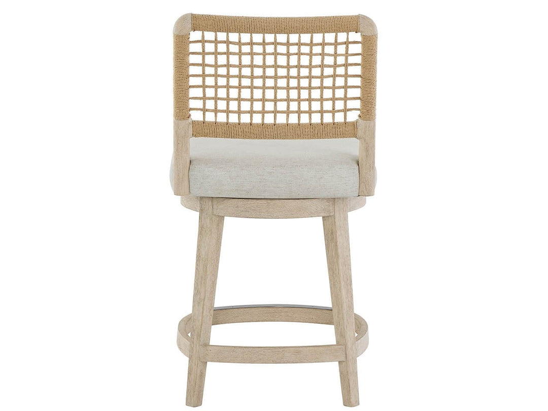 SwayLiving SwayLiving Shoreline Swivel Counter Stool White Pine