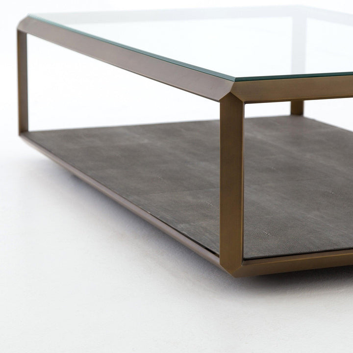 Shagreen Shadow Box Coffee Table - SwayLiving
