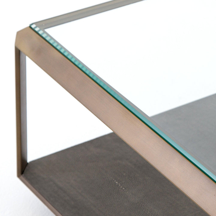 Shagreen Shadow Box Coffee Table - SwayLiving