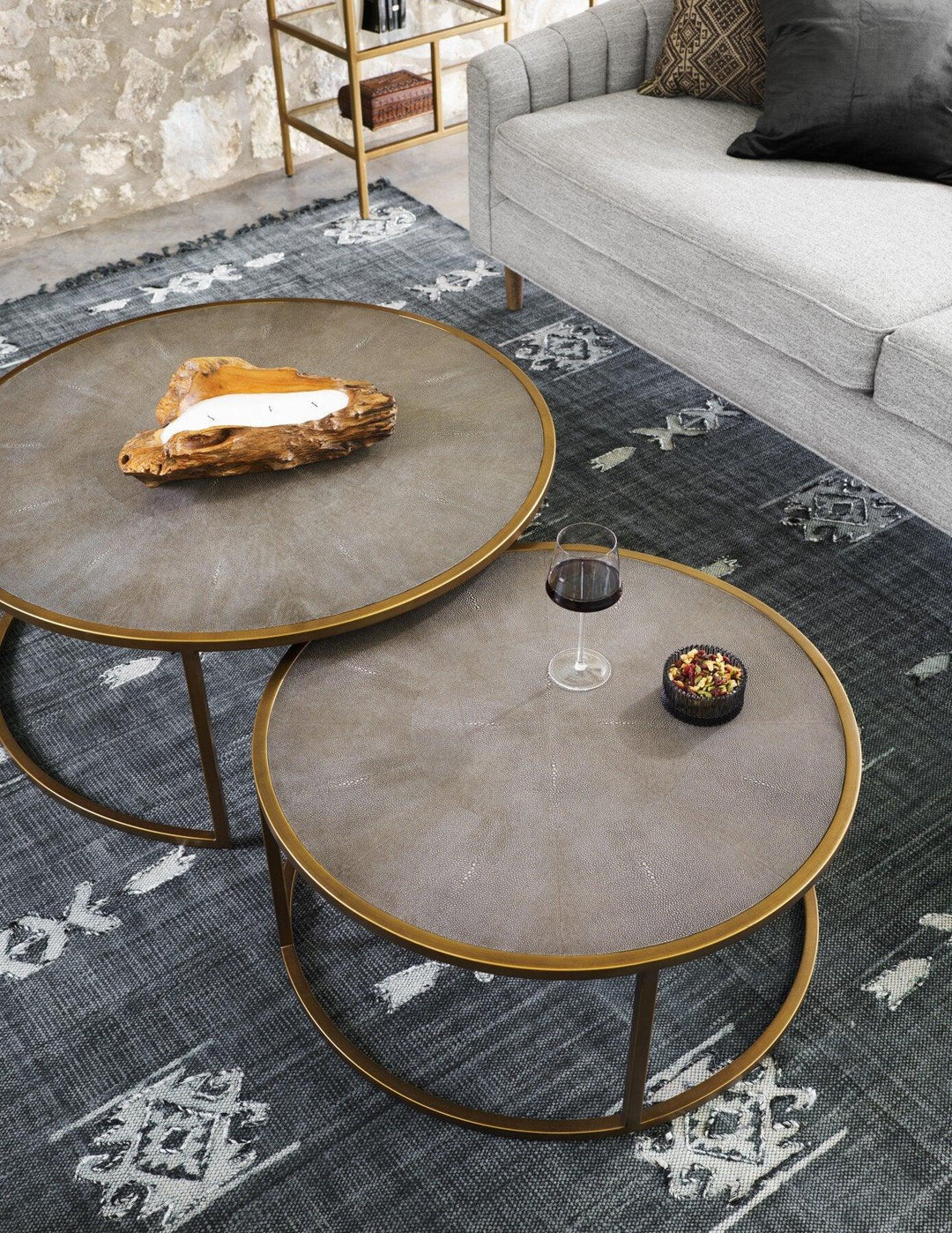 Shagreen Nesting Coffee Table - SwayLiving