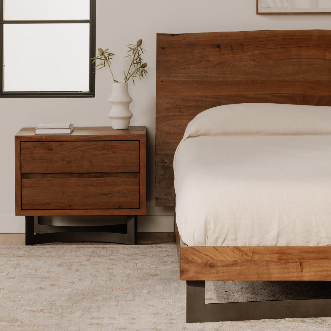 SwayLiving - Bent Nightstand Smoked - VE-1096-03-0 | SwayLiving