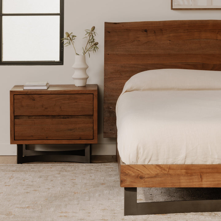 SwayLiving - Bent Nightstand Smoked - VE-1096-03-0 | SwayLiving