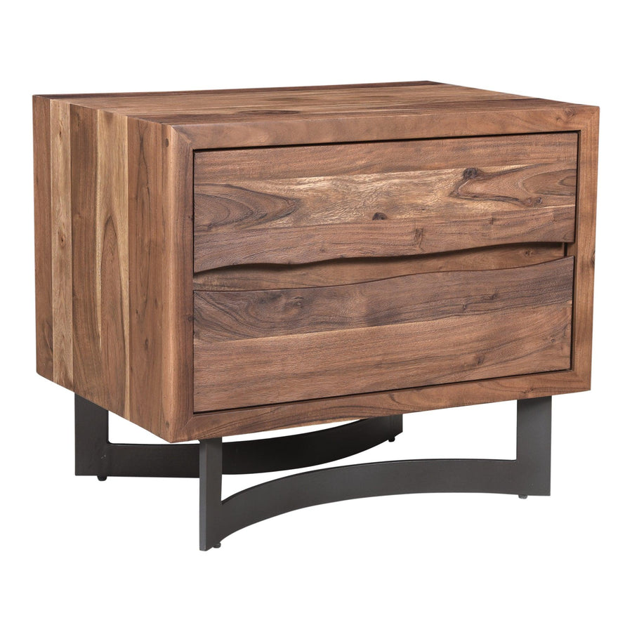 SwayLiving - Bent Nightstand Smoked - VE-1096-03-0 | SwayLiving