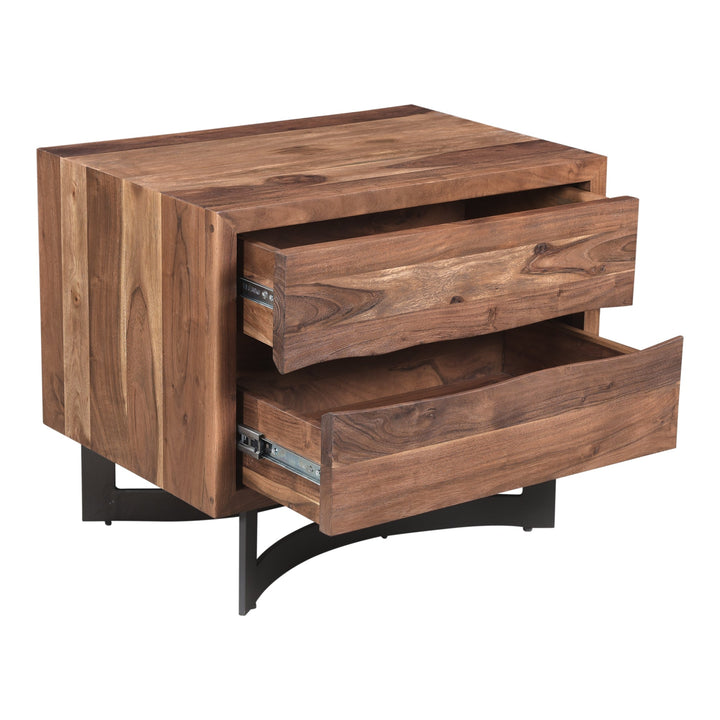 SwayLiving - Bent Nightstand Smoked - VE-1096-03-0 | SwayLiving