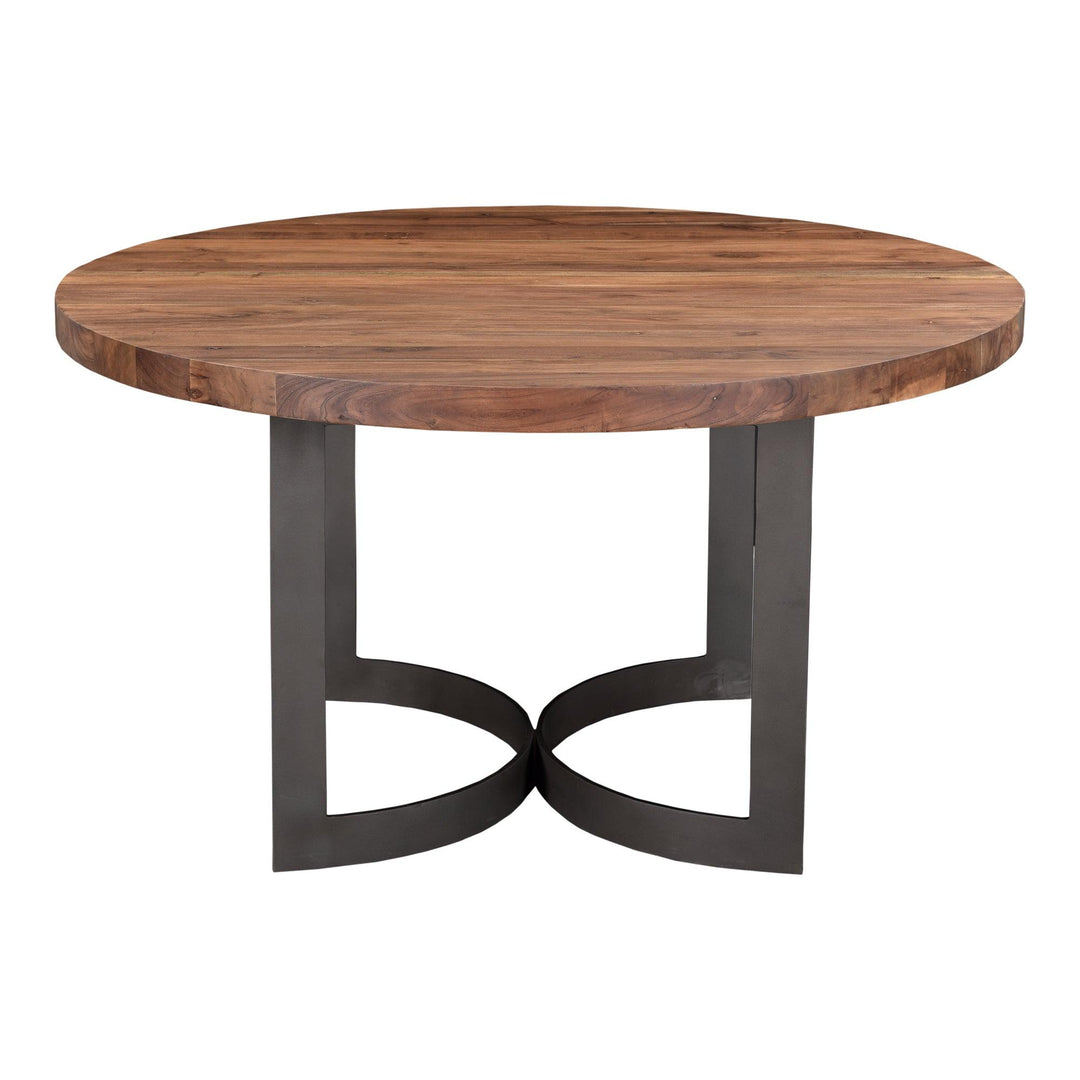 Bent Round Dining Table 54In Smoked - SwayLiving