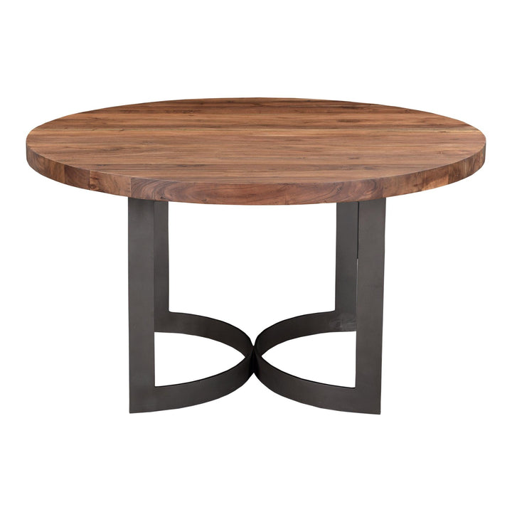 SwayLiving - Bent Round Dining Table 54In Smoked - VE-1106-03-0 | SwayLiving