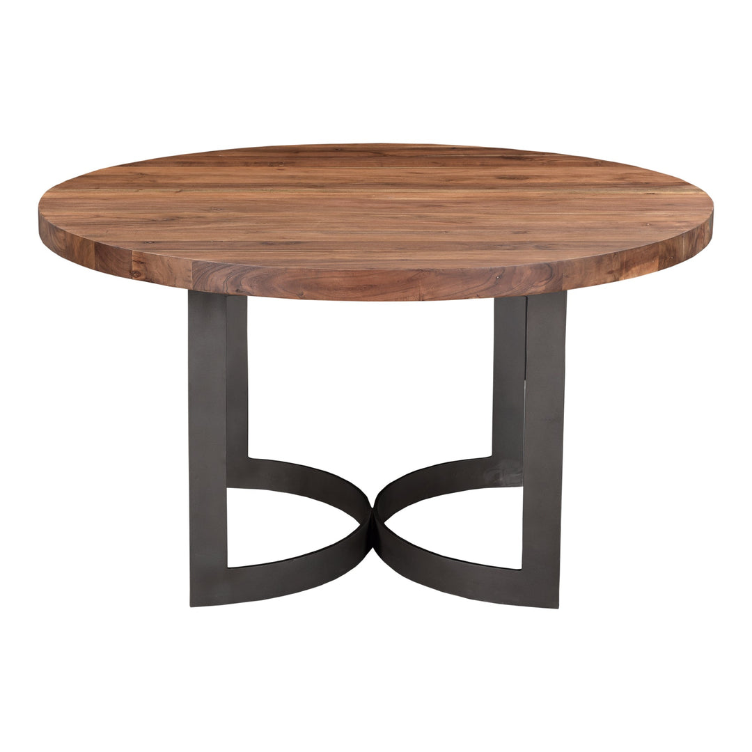 SwayLiving - Bent Round Dining Table 54In Smoked - VE-1106-03-0 | SwayLiving