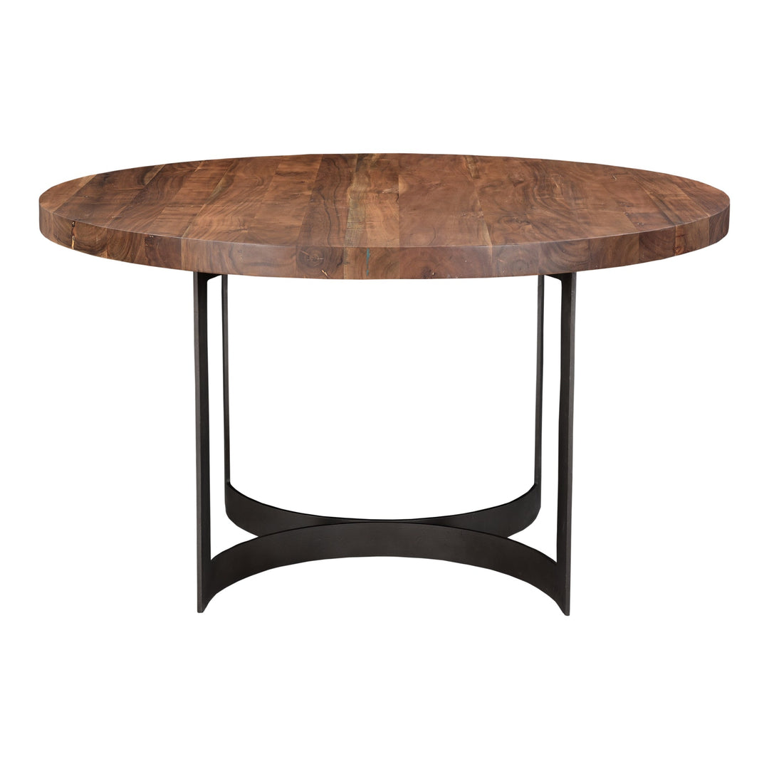 SwayLiving - Bent Round Dining Table 54In Smoked - VE-1106-03-0 | SwayLiving
