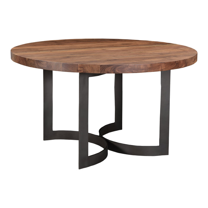 SwayLiving - Bent Round Dining Table 54In Smoked - VE-1106-03-0 | SwayLiving