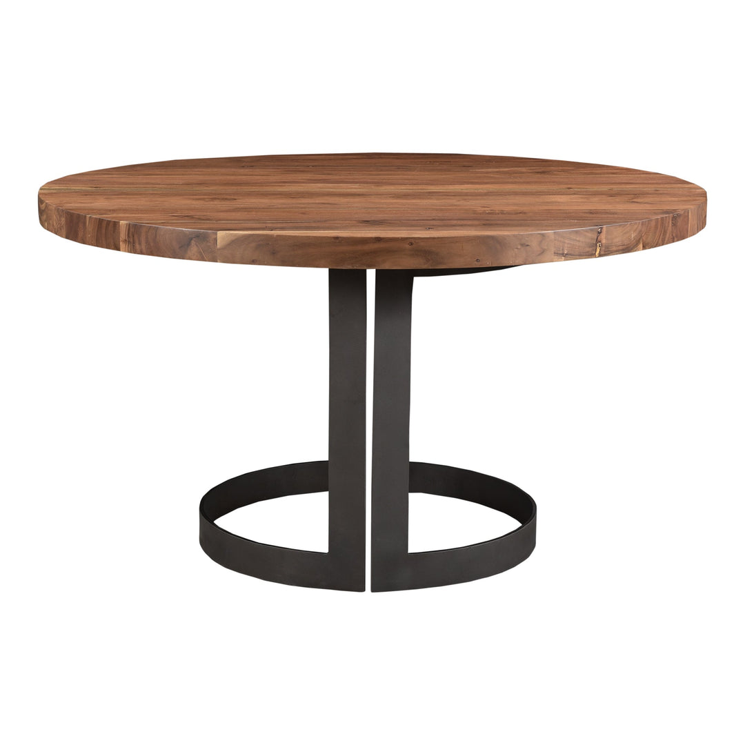 SwayLiving - Bent Round Dining Table 54In Smoked - VE-1106-03-0 | SwayLiving