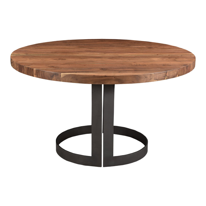 SwayLiving - Bent Round Dining Table 54In Smoked - VE-1106-03-0 | SwayLiving