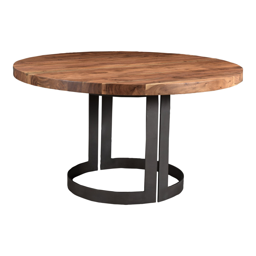 SwayLiving - Bent Round Dining Table 54In Smoked - VE-1106-03-0 | SwayLiving