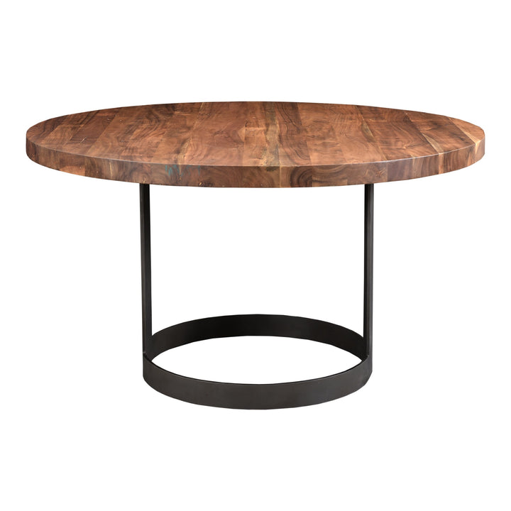 SwayLiving - Bent Round Dining Table 54In Smoked - VE-1106-03-0 | SwayLiving