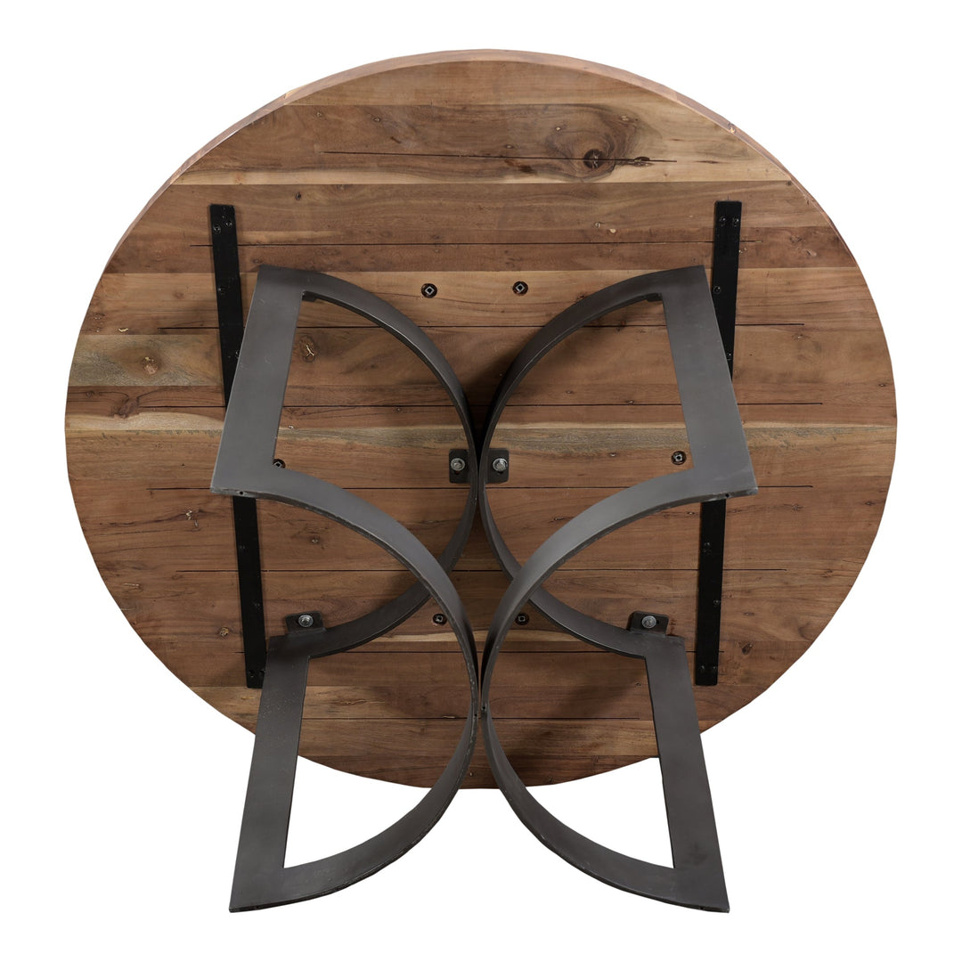 SwayLiving - Bent Round Dining Table 54In Smoked - VE-1106-03-0 | SwayLiving
