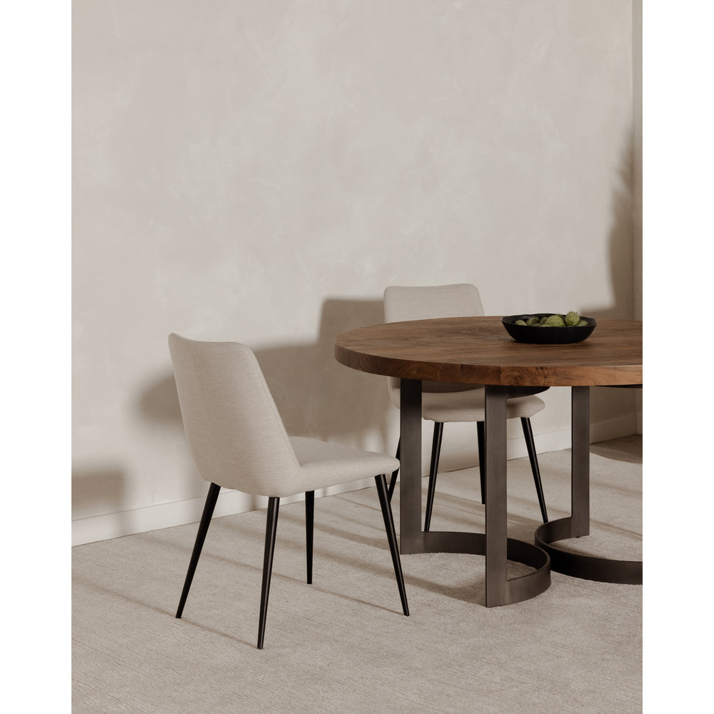 SwayLiving - Bent Round Dining Table 54In Smoked - VE-1106-03-0 | SwayLiving