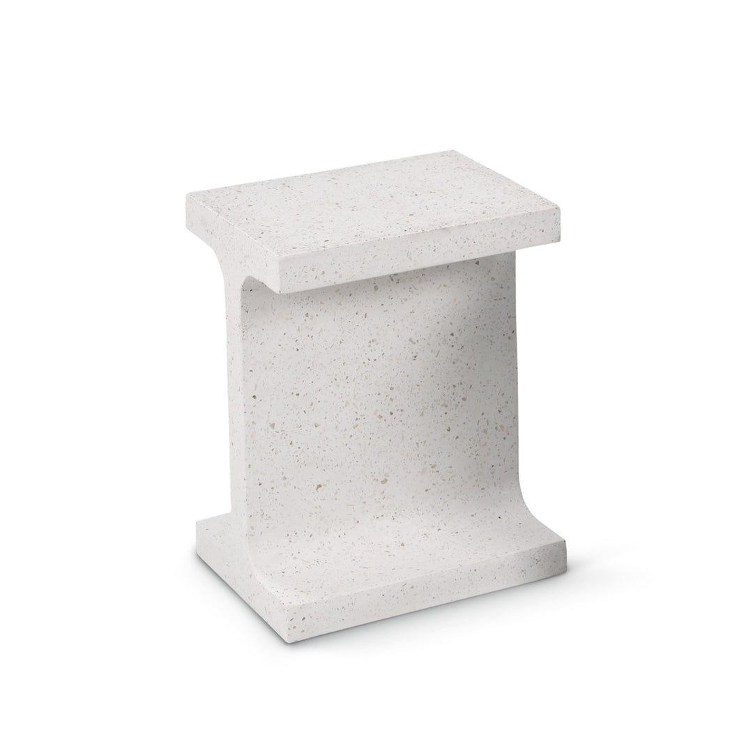 Justin End Table - Ivory Terrazzo
