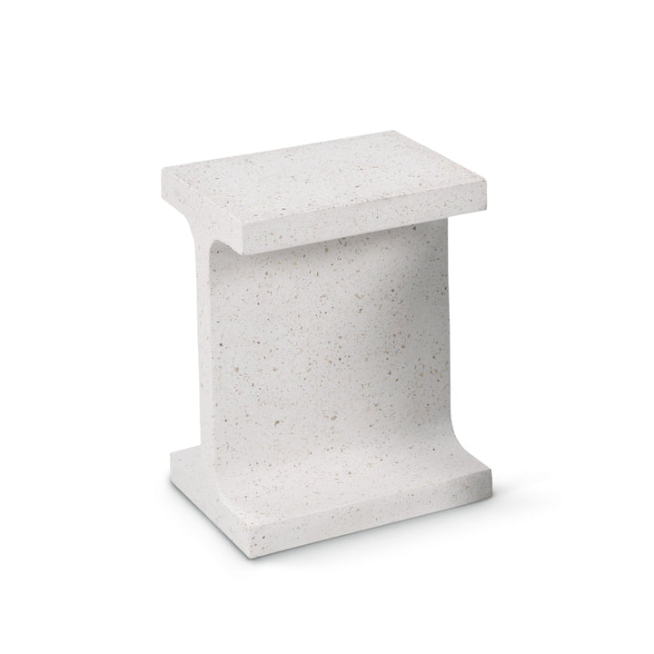 Justin End Table - Ivory Terrazzo