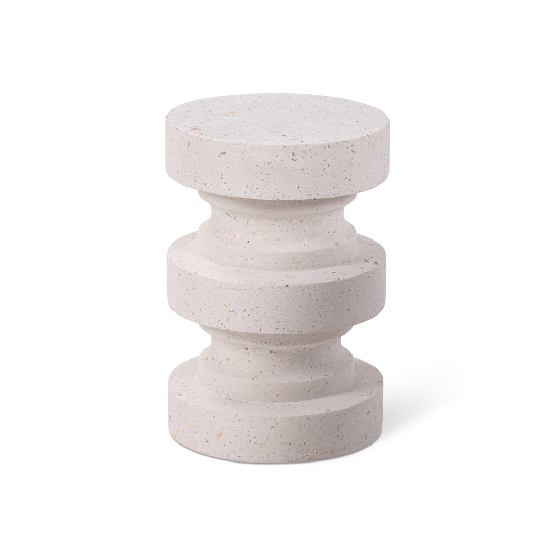 Levon End Table Lava - Ivory Terrazzo