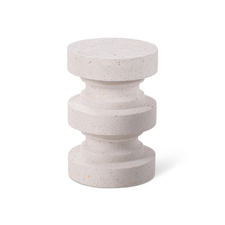 Levon End Table Lava - Ivory Terrazzo